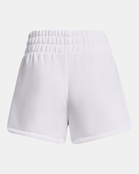 Women's UA Playback Fleece Shorts, White, pdpMainDesktop image number 2